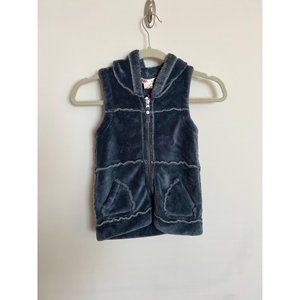 NWT Ragdolls and Rockets Blue/Grey Hoodie Vest - Size 6/6X